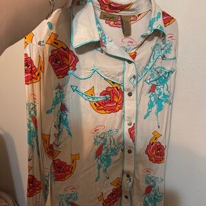 Wrangler Western Rose Print Shirt